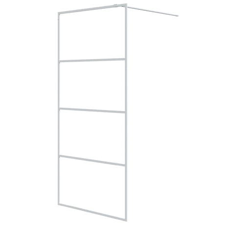Vidaxl begehete Duschwand 90x195 cm transparentes ESG-Glas weiß