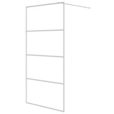 Vidaxx begehbare Duschabtrennung 100x195 cm transparentes ESG-Glas weiß