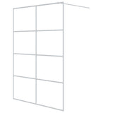 VidaXL Walk-in Duschabtrennung 140x195 cm transparentes ESG-Glas weiß