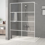 VidaXL Walk-in Duschabtrennung 140x195 cm transparentes ESG-Glas weiß