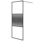 Vidaxl begehete Duschwand 80x195 cm transparentes ESG-Glas schwarz
