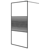 Vidaxx begehbare Duschabtrennung 100x195 cm transparentes ESG-Glas schwarz