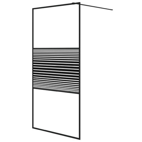 Vidaxx begehbare Duschabtrennung 100x195 cm transparentes ESG-Glas schwarz