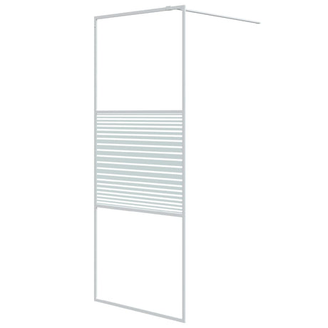 Vidaxl begehete Duschwand 80x195 cm Transparent ESG Glasweiß