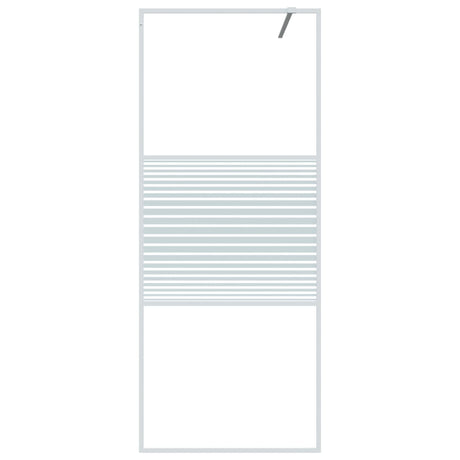 Vidaxx begehbare Duschabtrennung 80x195 cm transparentes ESG-Glas weiß