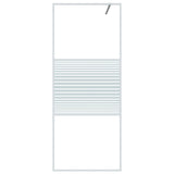 Vidaxl begehete Duschwand 80x195 cm Transparent ESG Glasweiß