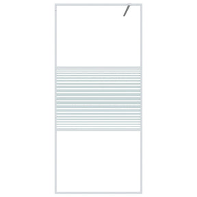 Vidaxx begehbare Duschabtrennung 90x195 cm transparentes ESG-Glas weiß