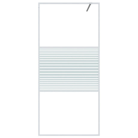 Vidaxx begehbare Duschabtrennung 90x195 cm transparentes ESG-Glas weiß