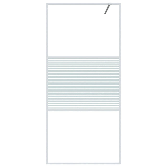 Vidaxx begehbare Duschabtrennung 90x195 cm transparentes ESG-Glas weiß