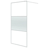 VidaXL Walk-in Duschabtrennung 100x195 cm transparentes ESG-Glas weiß