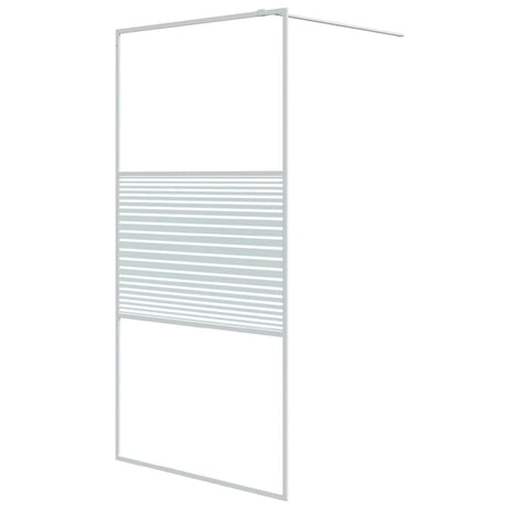 VidaXL Walk-in Duschabtrennung 100x195 cm transparentes ESG-Glas weiß
