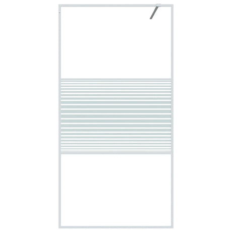 VidaXL Walk-in Duschabtrennung 100x195 cm transparentes ESG-Glas weiß