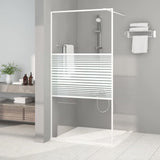 VidaXL Walk-in Duschabtrennung 100x195 cm transparentes ESG-Glas weiß