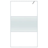 Vidaxl begehete Duschwand 115x195 cm transparentes ESG-Glas weiß