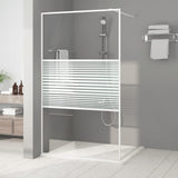 Vidaxl begehete Duschwand 115x195 cm transparentes ESG-Glas weiß