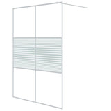 Vidaxl begehete Duschwand 140x195 cm transparentes ESG-Glas weiß