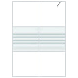 Vidaxl begehete Duschwand 140x195 cm transparentes ESG-Glas weiß