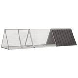 Vidaxl konijnenkooi antraciet 302,5x80,5x71 cm gegalvaniseerd staal