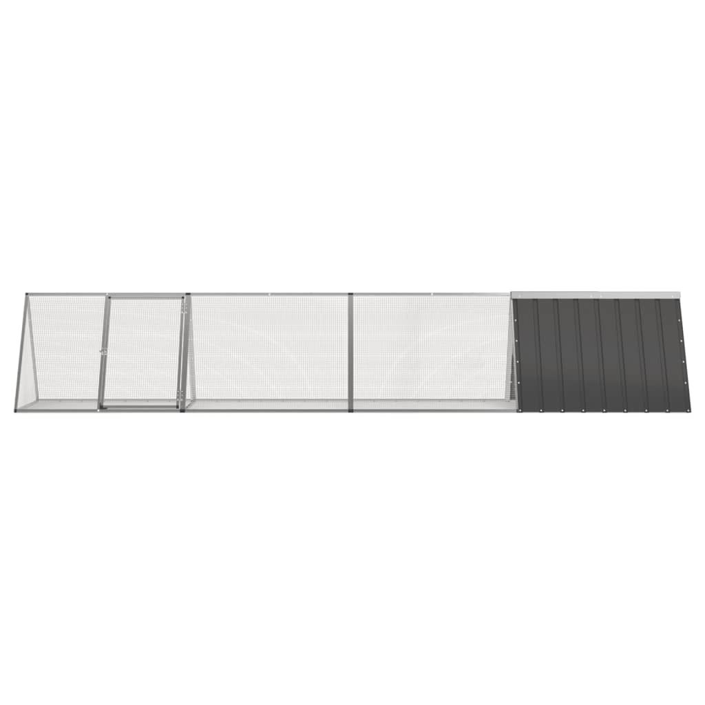 Vidaxl konijnenhok 403,5x80,5x71 cm gegalvaniseerd staal antraciet