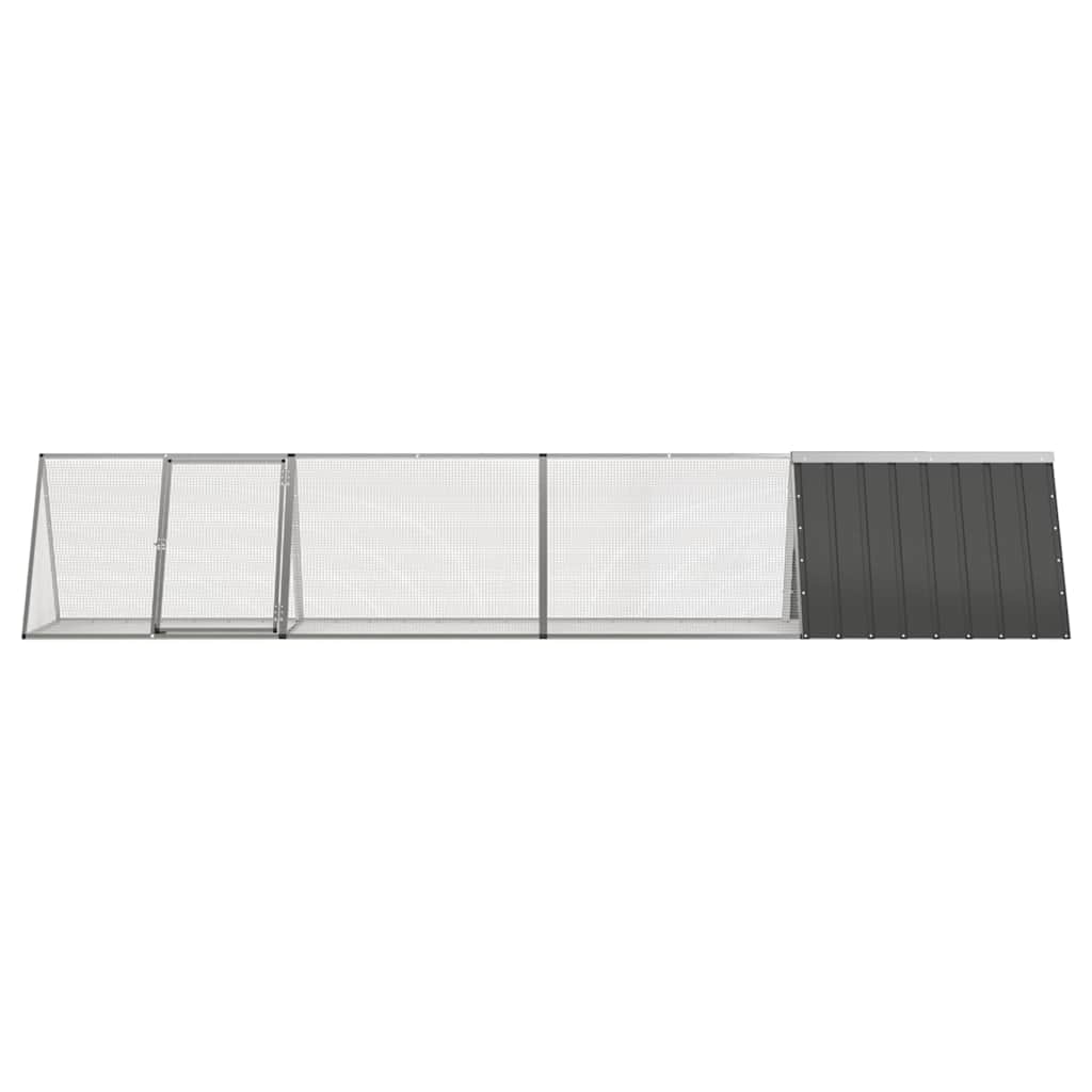 Vidaxl konijnenhok 403,5x80,5x71 cm gegalvaniseerd staal antraciet