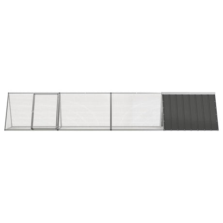 Vidaxl konijnenhok 403,5x80,5x71 cm gegalvaniseerd staal antraciet