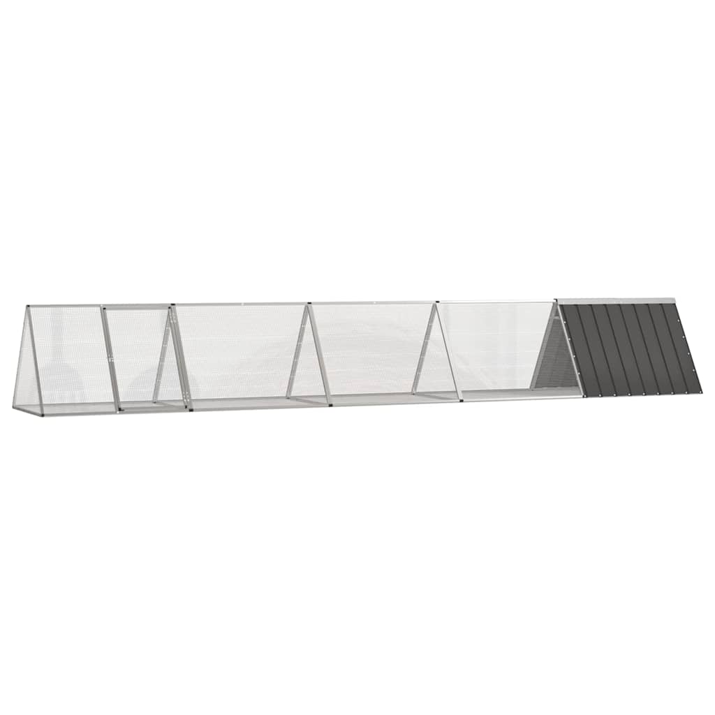 Vidaxl konijnenhok 504,5x80,5x71 cm gegalvaniseerd staal antraciet