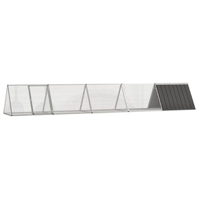 Vidaxl konijnenhok 504,5x80,5x71 cm gegalvaniseerd staal antraciet