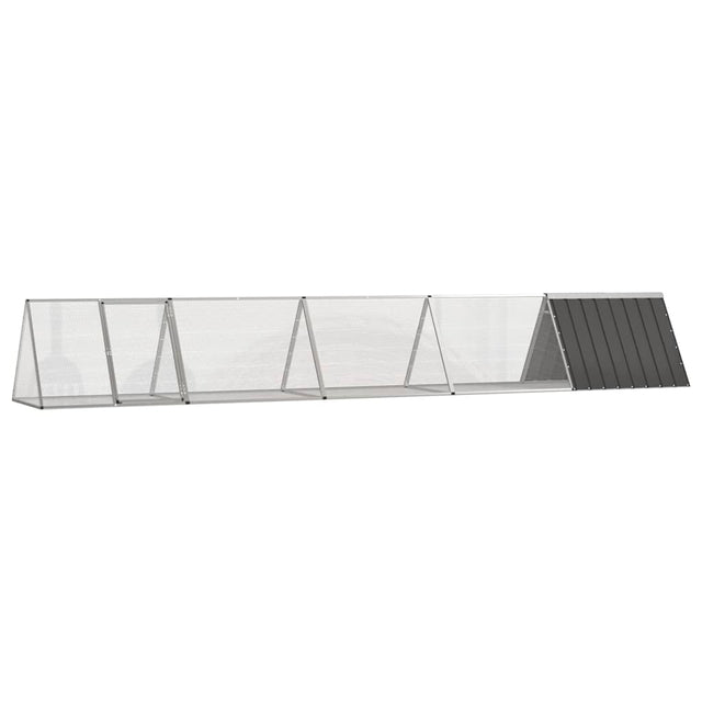 Vidaxl konijnenhok 504,5x80,5x71 cm gegalvaniseerd staal antraciet