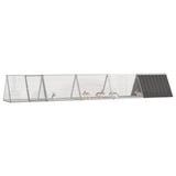 Vidaxl konijnenhok 504,5x80,5x71 cm gegalvaniseerd staal antraciet
