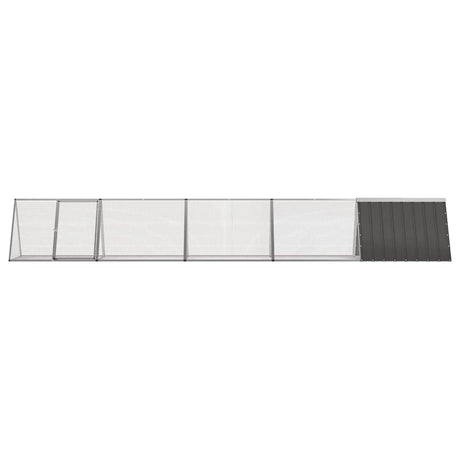 Vidaxl konijnenhok 504,5x80,5x71 cm gegalvaniseerd staal antraciet