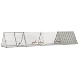 Vidaxl konijnenhok 403,5x80,5x71 cm gegalvaniseerd staal grijs