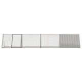 Vidaxl konijnenhok 403,5x80,5x71 cm gegalvaniseerd staal grijs