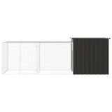 Vidaxl Chicken Coop 300x91x100 cm verzinkter Stahl -Anthrazit -Verschärfen