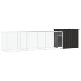 Vidaxl Chicken Coop 400x91x100 cm verzinkter Stahl -Anthrazit -Verschärfen