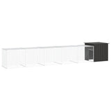 Vidaxl Chicken Coop 600x91x100 cm verzinkter Stahl -Anthrazit -Verschärfen