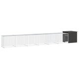 Vidaxl Chicken Coop 700x91x100 cm verzinkter Stahl -Anthrazit -Verschärfen