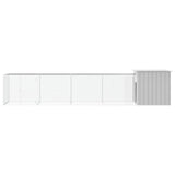 Vidaxl Chicken Coop 500x91x100 cm verzinkter Stahl grau