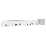 Vidaxl Chicken Coop 800x91x100 cm verzinkter Stahl grau