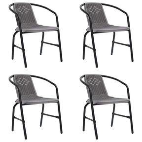 Vidaxl tuinstoelen 4 st 110 kg kunststof rattan en staal