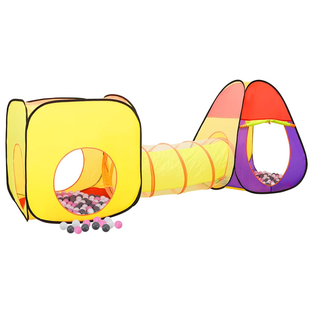 VidaXL Kinderspielzelt mit 250 Bällen 255x80x100 cm mehrfarbig