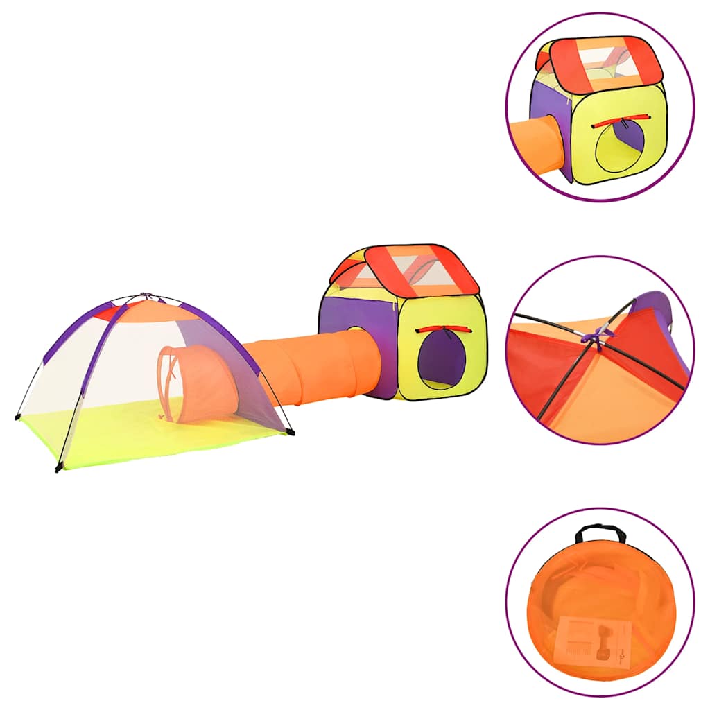 Vidaxl KinderSpeeltent MET 250 BALLEN 338X123X111 CM MEARKLEIRIG