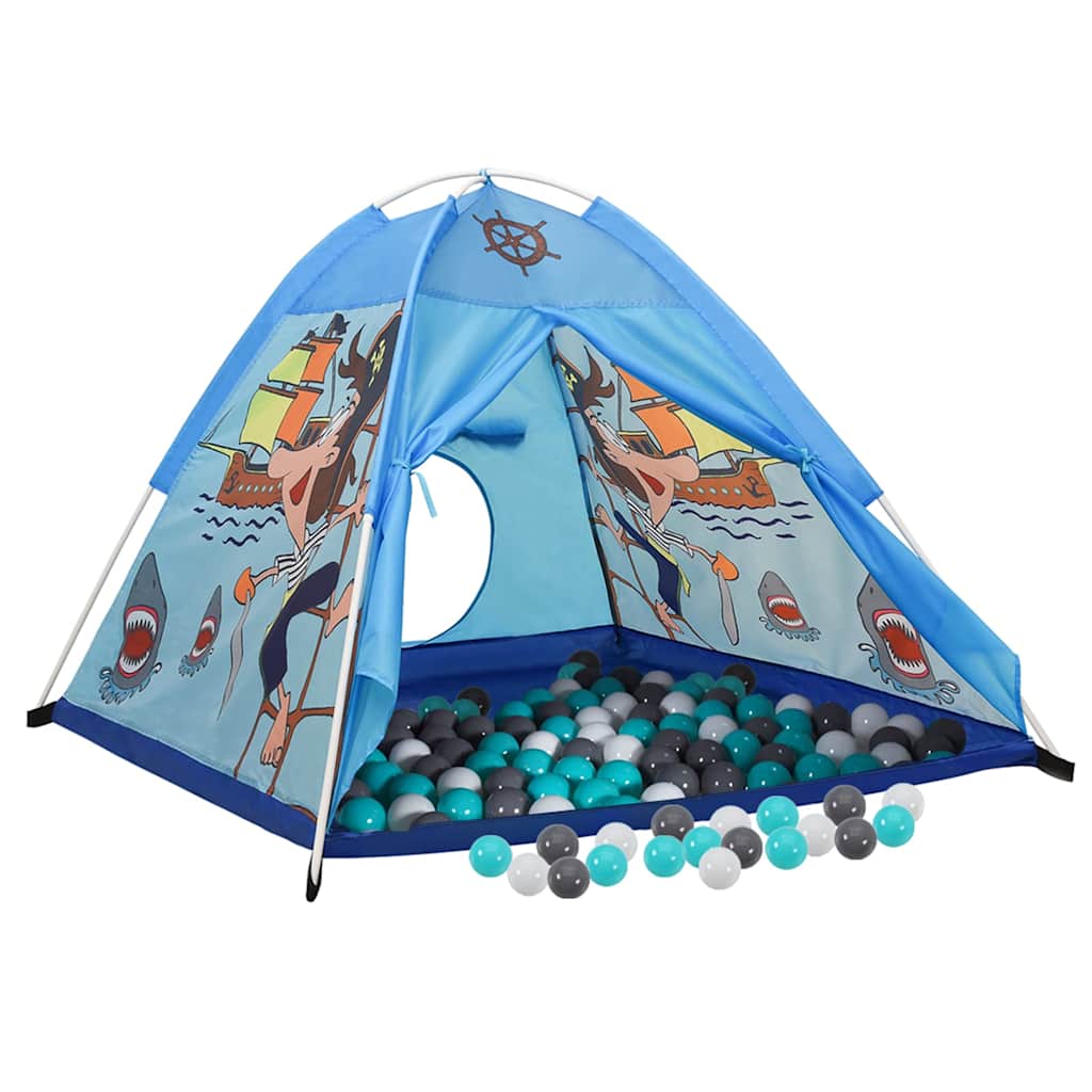 VidaXL Kinderspielzelt mit 250 Bällen 120x120x90 cm blau