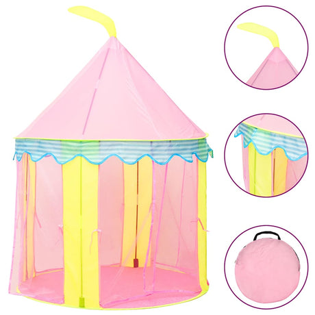 VidaXL Kinderspielzelt mit 250 Bällen 100x100x127 cm rosa