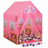 VidaXL Kinderspielzelt mit 250 Bällen 69x94x104 cm rosa