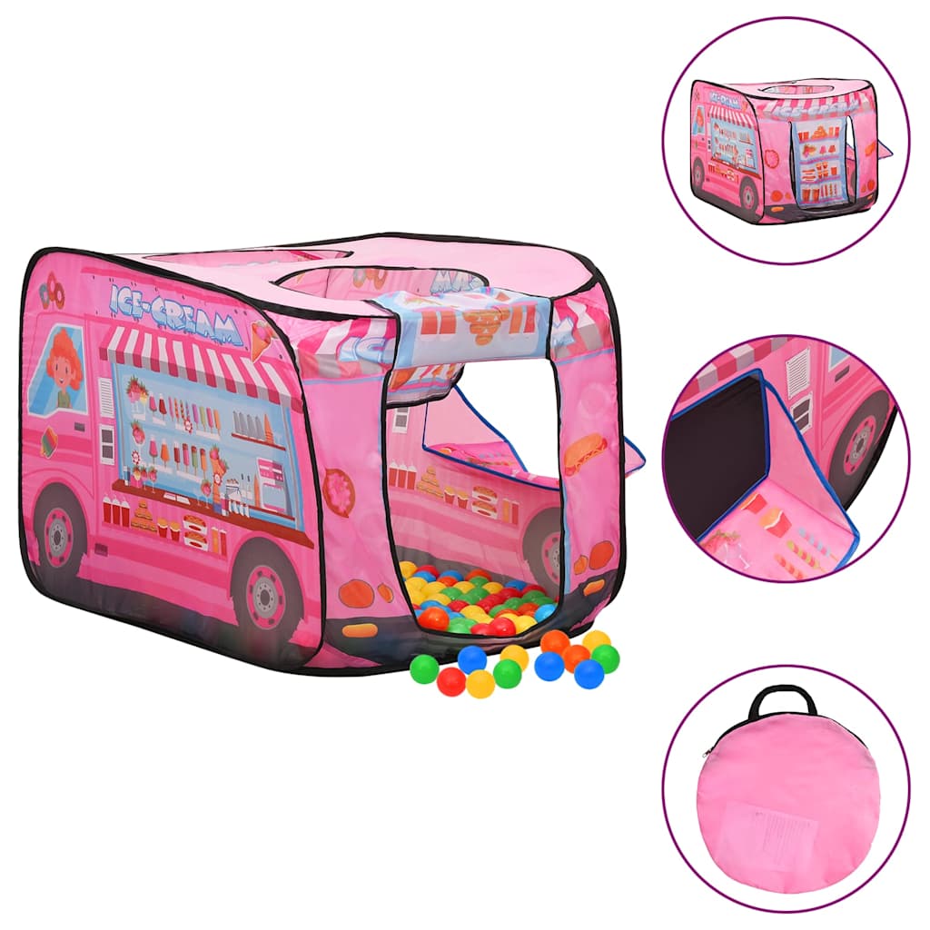 VidaXL Kinderspielzelt mit 250 Bällen 70x112x70 cm rosa