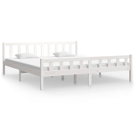 Vidaxl bedframe massief hout wit 160x200 cm
