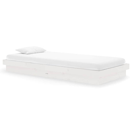 Vidaxl bedframe massief hout wit 90x200 cm