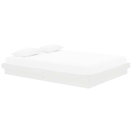 Vidaxl bedframe massief hout wit 150x200 cm