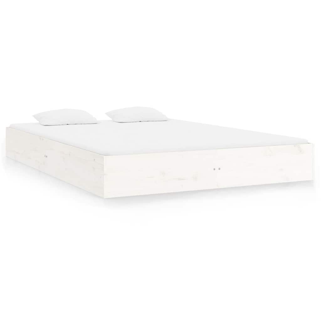 Vidaxl bedframe massief hout wit 160x200 cm