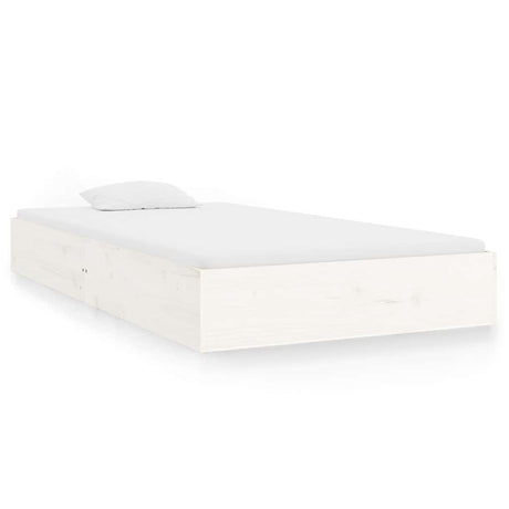 Vidaxl bedframe massief hout wit 90x200 cm